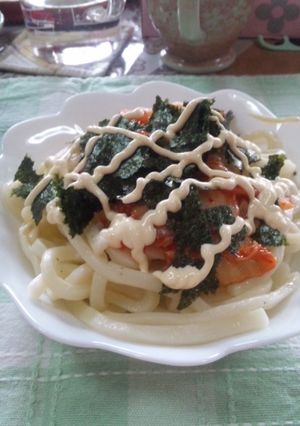 一人ランチに♪マヨキムチうどん-レシピのメイン写真