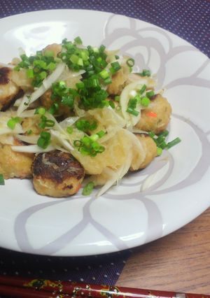 新玉ねぎとおろしの鶏つくね-レシピのメイン写真