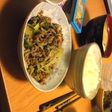 挽き肉と葉物の炒めもの
