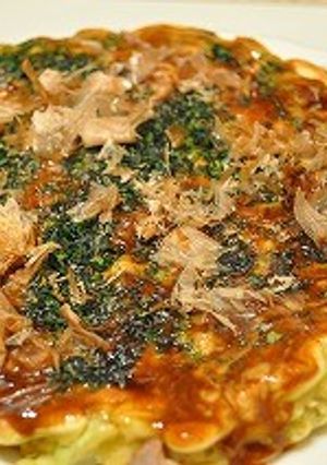 カリフラワーの葉でお好み焼き-レシピのメイン写真
