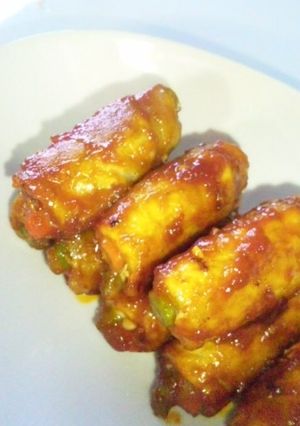 三種野菜の肉巻きﾎﾟｰｸﾁｬｯﾌﾟ♪-レシピのメイン写真