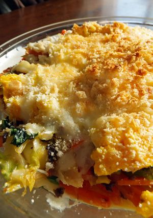 残り野菜でチーズ焼き(日曜の朝ごはん）-レシピのメイン写真