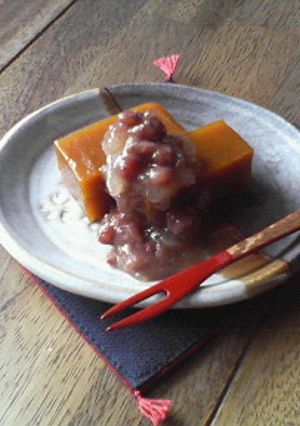 高級感あります♪かぼちゃ羊羹小豆しぐれ-レシピのメイン写真