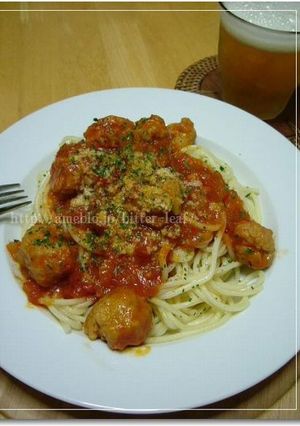 ミートボールたっぷりパスタ-レシピのメイン写真