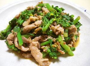 春✿　菜の花と豚肉のオイスター炒め-レシピのメイン写真