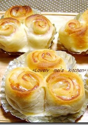 簡単♪『ハムチーズロールパン』-レシピのメイン写真