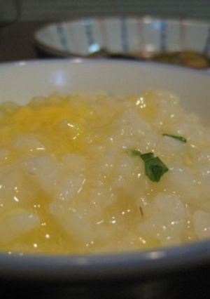 余震対策！電子レンジで簡単安全　たまご粥-レシピのメイン写真