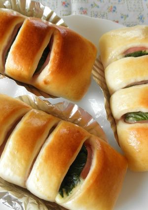 成形簡単！大葉入りハムチーズパン-レシピのメイン写真
