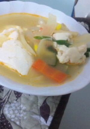 鶏ガラ無くても！豆腐とニラの中華スープ-レシピのメイン写真