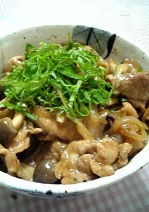 我が家の♪シソのせ豚丼♪-レシピのメイン写真