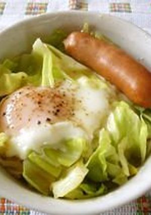 簡単♪朝食に♪キャベたま丼-レシピのメイン写真