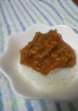 キーマ風？レンジでひき肉カレー-レシピのメイン写真