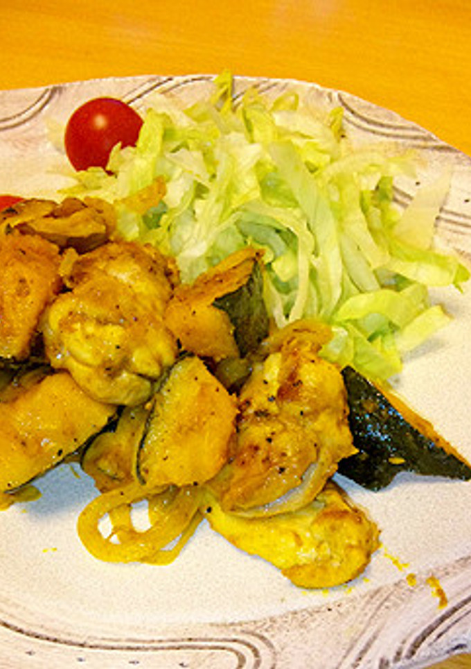 鶏肉とかぼちゃのカレー炒め-レシピのメイン写真