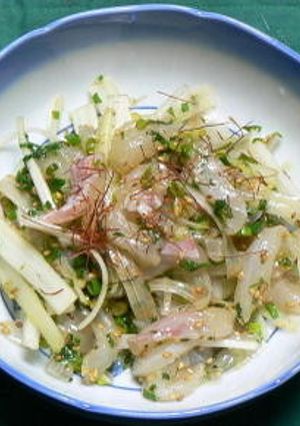 鯛とセロリの中華風ピリ辛ごま和え-レシピのメイン写真