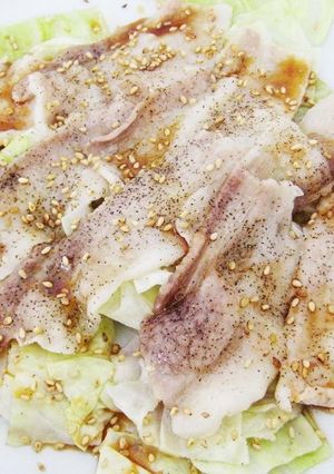 【豚ばら肉と『きゃべつ』蒸し】の作り方-レシピのメイン写真