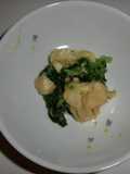 菜の花と丁字麩のからし酢みそ