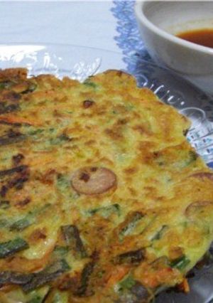 残り物の野菜たちで作る韓国チヂミ-レシピのメイン写真