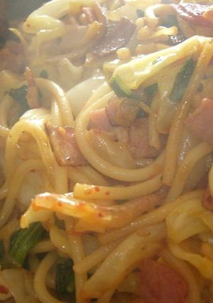 オモニ★パスタ残りでリメイクキムチ焼そば-レシピのメイン写真