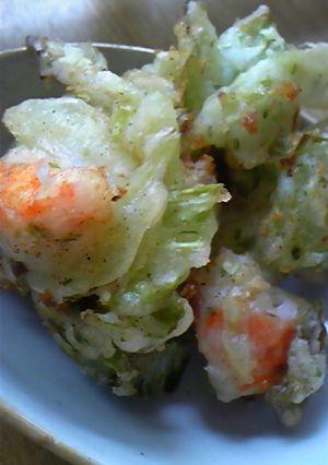 春色☆春キャベツと海老のかき揚げ**-レシピのメイン写真