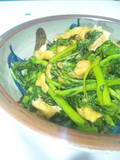 菜の花と油揚げのごま油炒め-レシピのメイン写真