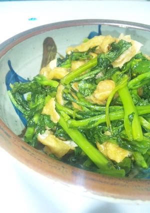 菜の花と油揚げのごま油炒め-レシピのメイン写真