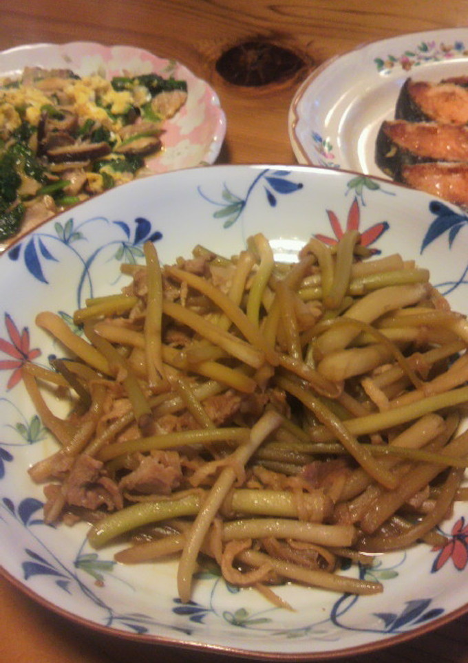 田舎の春☆つわの豚肉炒め-レシピのメイン写真