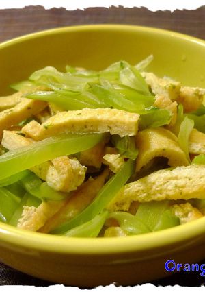茎ワカメと京揚げのレンジでさっと煮✿-レシピのメイン写真