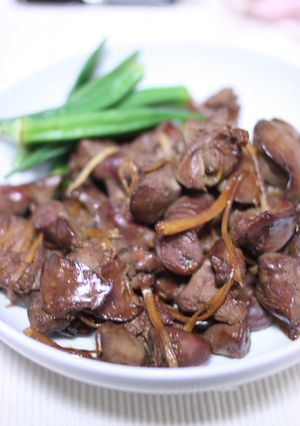 鶏肝のしょうが煮-レシピのメイン写真