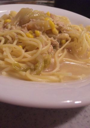 白菜消費のスープパスタ-レシピのメイン写真