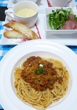 ミートスパ-レシピのメイン写真