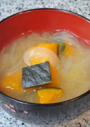 かぼちゃのおみそ汁-レシピのメイン写真