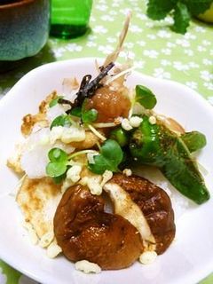 焼きしいたけと厚揚げのどんぶり-レシピのメイン写真
