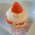 離乳食後期に☆いちご蒸しパンのケーキ♡