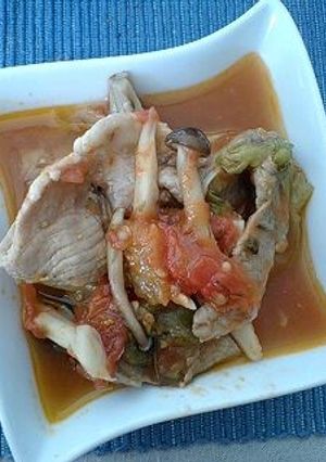 レタスと豚肉のトマト煮ハーブ風-レシピのメイン写真
