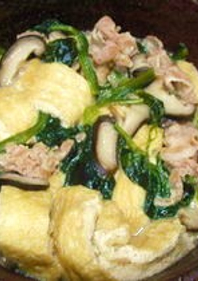 ほうれん草と油揚げの煮物-レシピのメイン写真