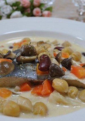 つばすときのことサラダ豆のクリーム煮-レシピのメイン写真