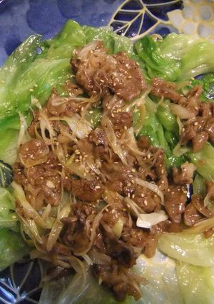レタスと牛肉のオイスター炒め-レシピのメイン写真