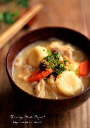 身近な食材で作る美味しい団子汁♪-レシピのメイン写真