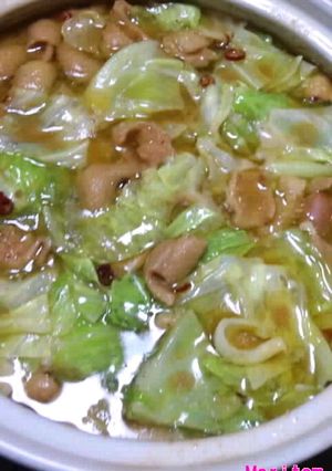 モツ鍋風鶏皮鍋-レシピのメイン写真