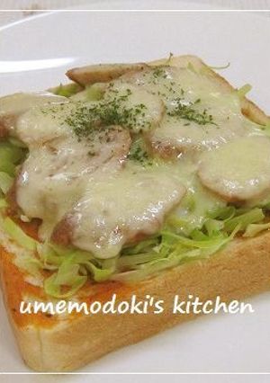 キャベツとウインナのピザトースト-レシピのメイン写真