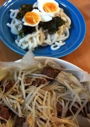 うどんと肉団子入り蒸し野菜-レシピのメイン写真