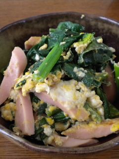☆ほうれん草と魚肉ソーセージの卵とじ☆-レシピのメイン写真