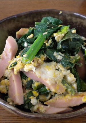 ☆ほうれん草と魚肉ソーセージの卵とじ☆-レシピのメイン写真