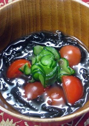 トマト入りモズク酢-レシピのメイン写真