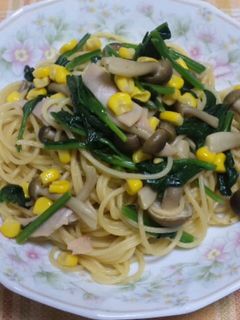 きのことほうれん草の和風パスタ★-レシピのメイン写真