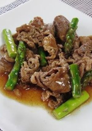 牛肉とアスパラのオイスター炒め-レシピのメイン写真