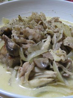 豚ときのこのシンプルクリーム煮-レシピのメイン写真