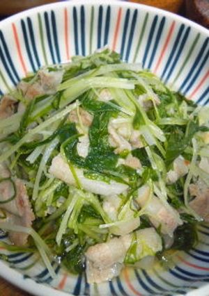 スピード調理☆水菜と豚バラ肉のアッサリ煮-レシピのメイン写真