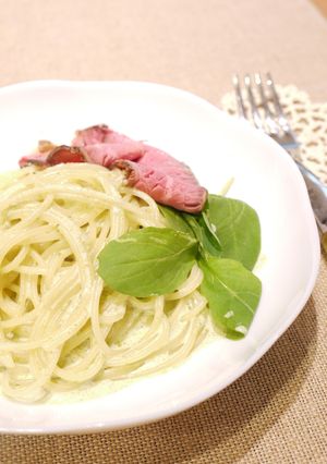 ランチに♪　ルッコラクリームパスタ-レシピのメイン写真
