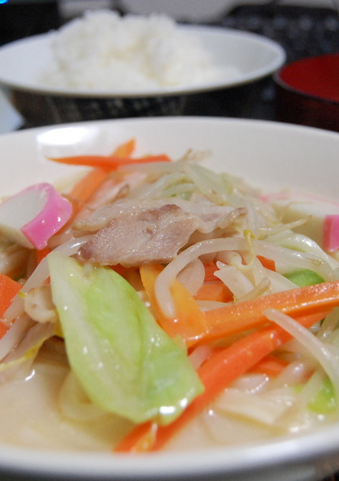ちゃんぽん気取りのさっと煮うどん！-レシピのメイン写真